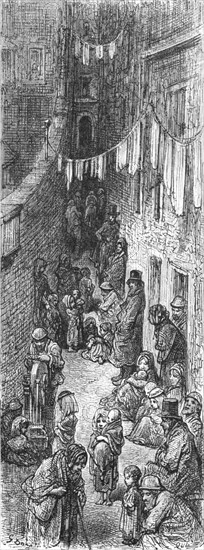 'Orange Court - Drury Lane', 1872.  Creator: Gustave Doré.