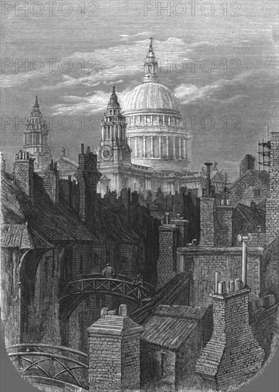 'St. Paul's from the Brewery Bridge', 1872.  Creator: Gustave Doré.