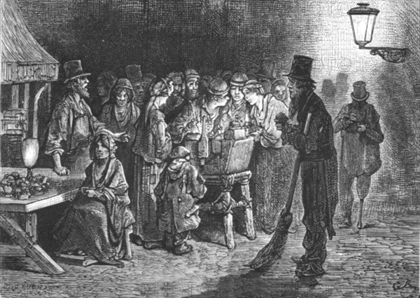 'Whitechapel Refreshments', 1872.  Creator: Gustave Doré.