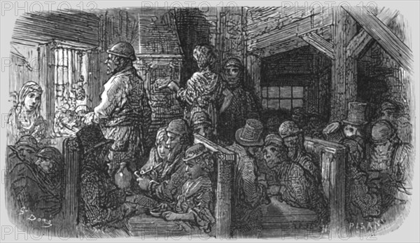 'Coffee Shop - Petticoat Lane', 1872. Creator: Gustave Doré.
