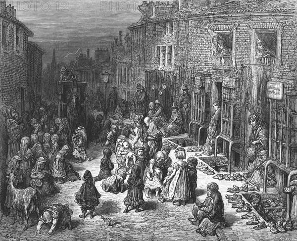 'Dudley Street, Seven Dials', 1872.  Creator: Gustave Doré.