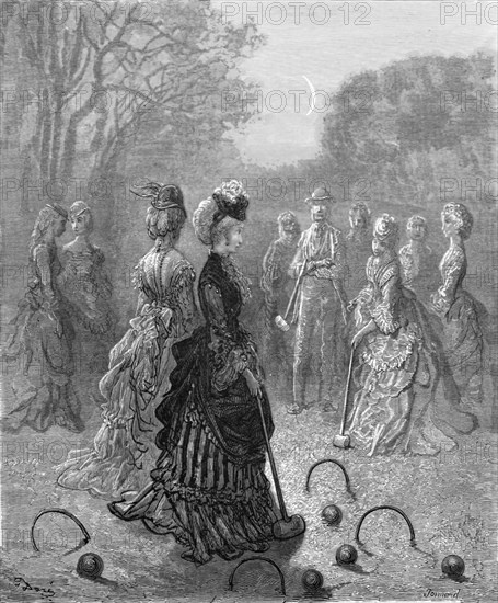 'Croquet', 1872.  Creator: Gustave Doré.