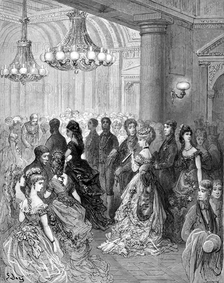 'A Ball at the Mansion House', 1872.  Creator: Gustave Doré.