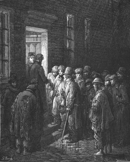 'Refuge - Applying for Admittance', 1872.  Creator: Gustave Doré.