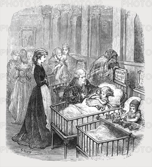 'Infant Hospital Patients', 1872.  Creator: Gustave Doré.