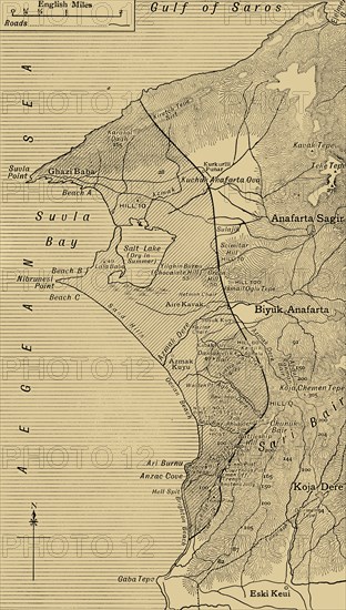 'The Suvla and Anzac Line', First World War, August 1915, (c1920). Creator: Unknown.