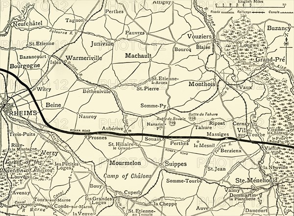 'The Battle-fields of Champagne', First World War, 1915, (c1920). Creator: Unknown.