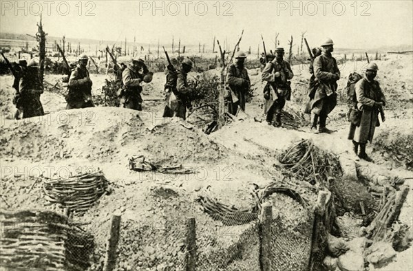 French soldiers..., Champagne, France, First World War, 1915-1916, (c1920). Creator: Unknown.