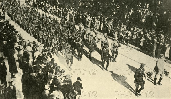 ANZAC troops in Marseilles, France, First World War, c1916, (c1920). Creator: Unknown.