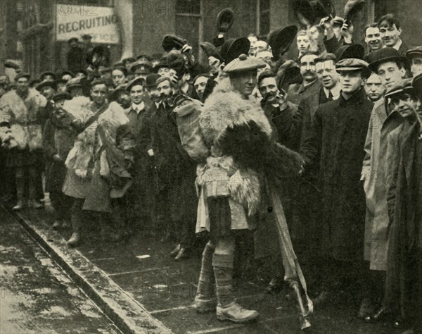 Scottish soldiers and would-be recruits, Britain, First World War, (c1920). Creator: Unknown.