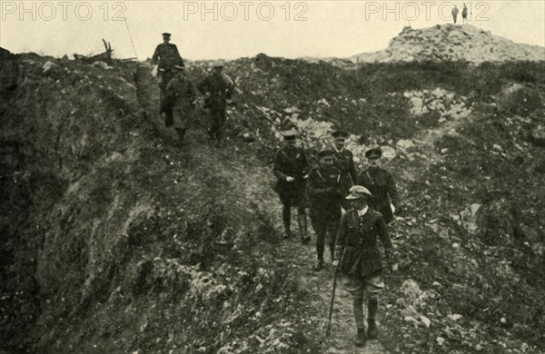 King George V at the Somme, northern France, First World War, c1916, (c1920). Creator: Unknown.