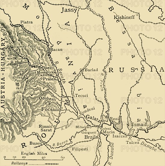 'The Russo-Roumanian Retreat to the Sereth Line', First World War, c1916, (c1920). Creator: Unknown.