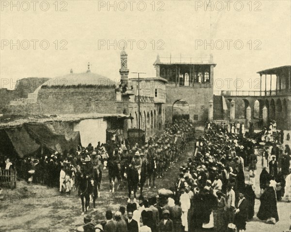 'The British Entry into Bagdad, March 11, 1917', (c1920). Creator: Unknown.