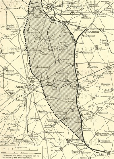 'The Battlefield of Arras', First World War, c1917, (c1920) Creator: Unknown.