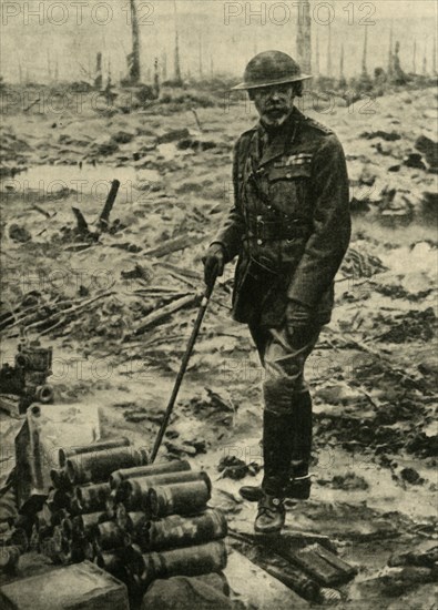 King George V visits the front, West Flanders, Belgium, First World War, 1917, (c1920). Creator: Unknown.