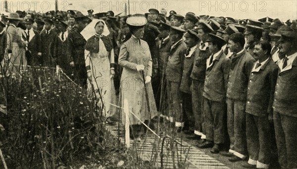 Queen Mary in northern France, First World War, July 1917, (c1920). Creator: Unknown.