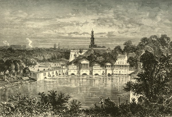 'Fairmount Water-Works', 1874.  Creator: Granville Perkins.