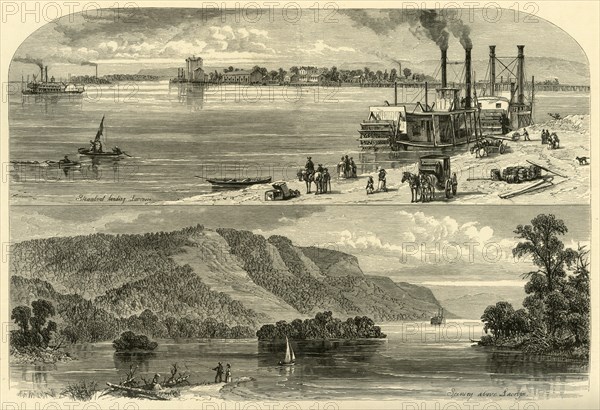 'La Crosse, and Scenery Above', 1874.  Creator: John J. Harley.