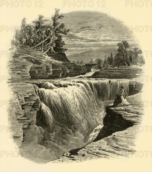 'Lower Falls, Portage', 1874. Creator: John Douglas Woodward.