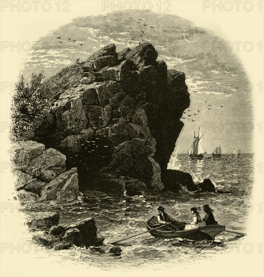 'Swallows' Cave, Nahant', 1874. Creator: John Douglas Woodward.