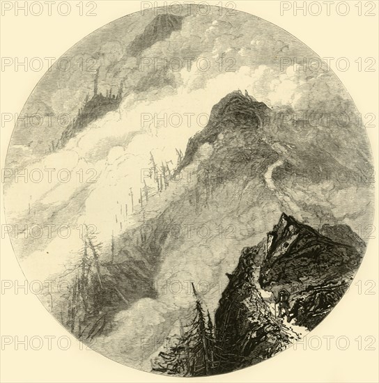 'Ascent of Whiteface', 1874.  Creator: Harry Fenn.