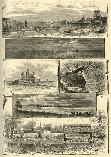 'Scenes in Bridgeport, Stratford, and Milford', 1874.  Creator: James L. Langridge.