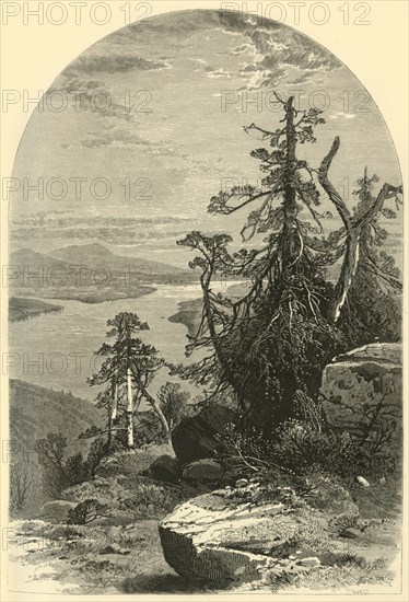 'Lake Memphremagog, North from Owl's Head', 1874. Creators: John Douglas Woodward, John Karst.