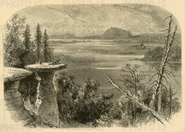 'Stand Rock, on the Wisconsin River', 1874. Creator: Alfred Waud.