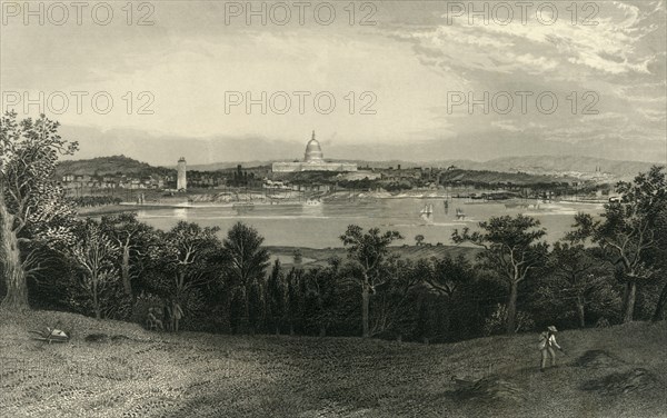 'Washington from Arlington Heights', 1874. Creator: Robert Hinshelwood.