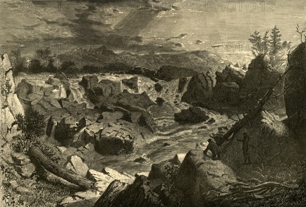 'Great Falls of the Potomac', 1874.  Creator: Alfred Harral.