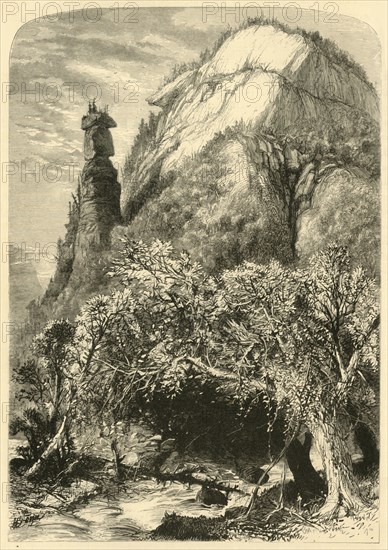 'Chimney Rock, Hickory-Nut Gap', 1872.  Creator: Harry Fenn.