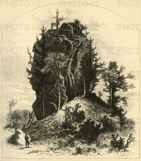 'Sugar-Loaf Rock - (West Side)', 1872.  Creator: A. Measom.