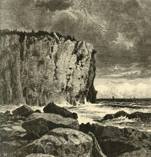 'Cliff near Beaver Bay', 1872.  Creator: William Hart.