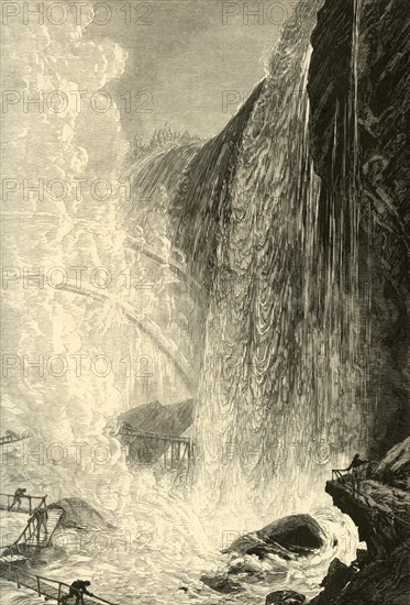 'The Cave of the Winds', 1872.  Creator: Harry Fenn.