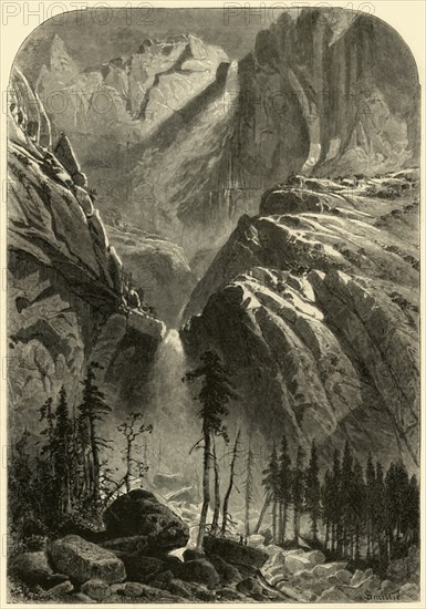 'Yosemite Fall', 1872.  Creator: Alfred Harral.