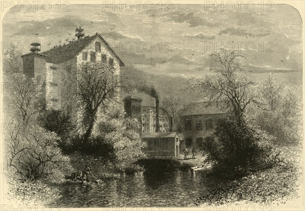 'Mills on Blackstone River', 1872.  Creator: William Hamilton Gibson.