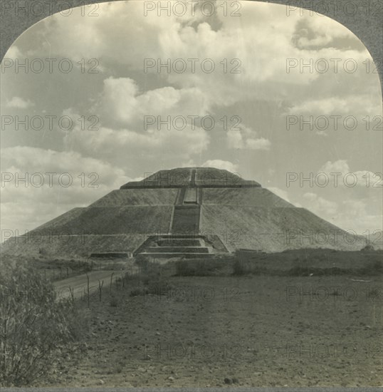 'Pyramid of the Sun from the West, San Juan Teotihuacan, State of Mexico, Mex.', c1930s. Creator: Unknown.
