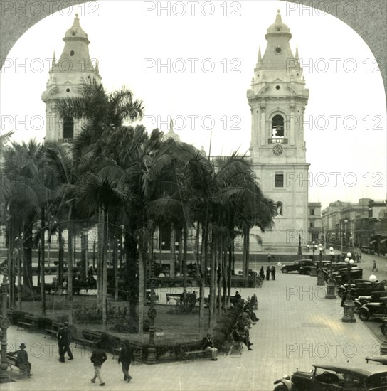 'The Plaza de Armas and the Cathedral of Lima, Peru', c1930s. Creator: Unknown.