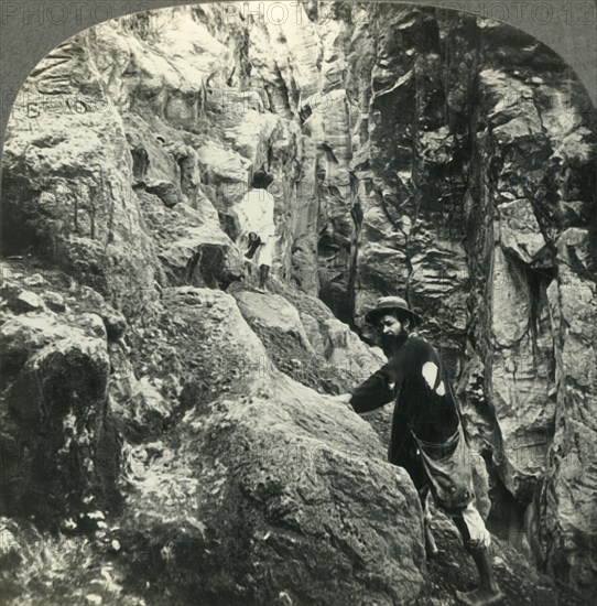 'Mighty Earthquake Fissure - "Lac du Nord". Soufriere Volcano, Guadeloupe, French West Indies', c193 Creator: Unknown.