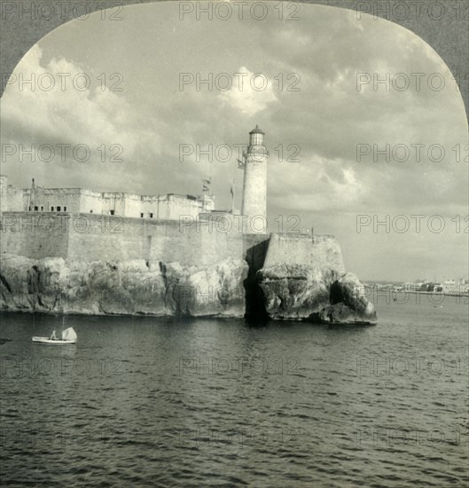 'Morro Castle and Havana Harbor from the Sea, Cuba', c1930s. Creator: Unknown.