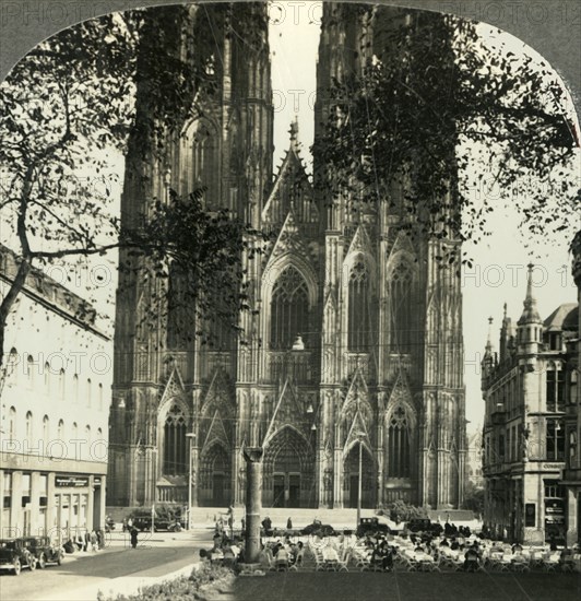 'The Magnificent Façade and Towers (512 Feet) of the Cathedral of Cologne, Germany', c1930s. Creator: Unknown.