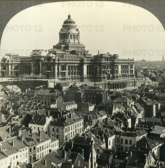 'Magnificent Palace of Justice, S.E. from Notre Dame de la Chapelle, Brussels, Belgium', c1930s. Creator: Unknown.