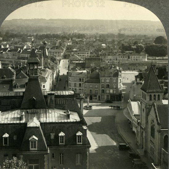 'Chateau-Thierry, France, Today - Looking South from the Ramparts of the Chateau', c1930s. Creator: Unknown.