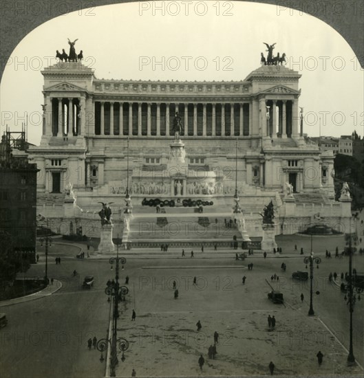 'Victor Emmanuel Monuments, Rome's Memorial to United Italy's First King and to Her Unknown Soldier' Creator: Unknown.
