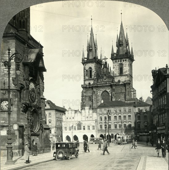 'Old Town Square and Teyn Church, Praha, Czechoslovakia', c1930s. Creator: Unknown.
