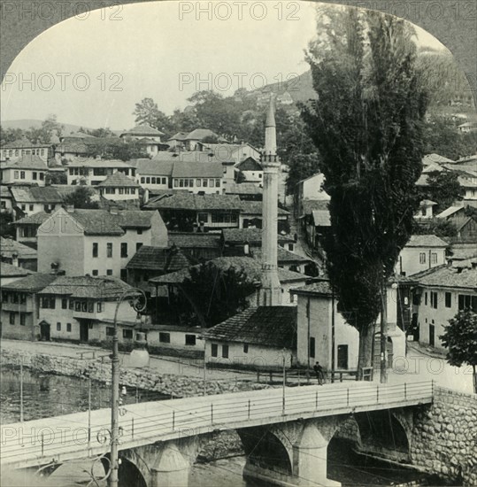 'Serajevo, Yogslavia - Scene of Murder of Crown Prince which Started Flame that Engulfed All Europe' Creator: Unknown.