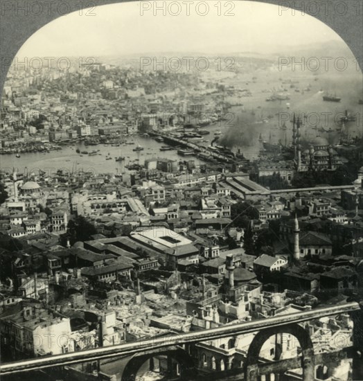 'Beautiful Istanbul, a City of Two Continents - Asia in Distance to the Northeast (Right)', c1930s. Creator: Unknown.