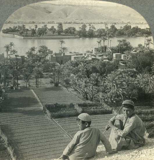 'Where Tradition Locates the Garden of Eden - Valley of the Euphrates, 250 Miles N.W. of Babylon, Ir Creator: Unknown.