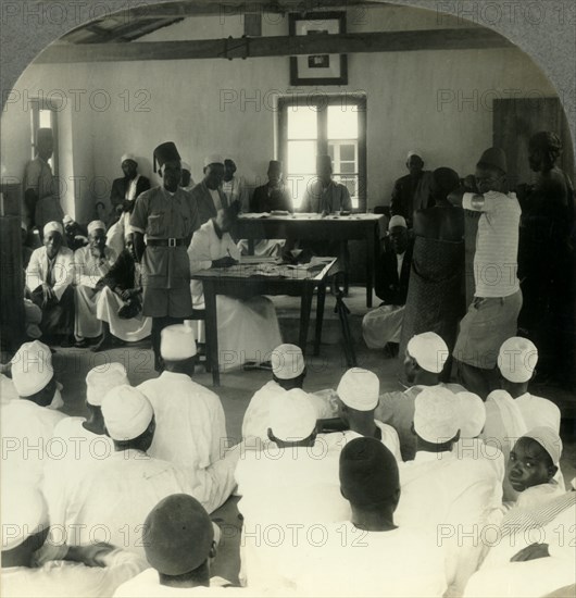 'A Native Court in Ujili, Tanganyika Territory, Africa', c1930s. Creator: Unknown.