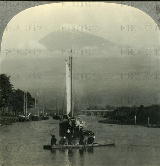 'Beloved of Artists and Poets - Snow-capped Fuji, the sacred Mountain of Japan', c1930s. Creator: Unknown.